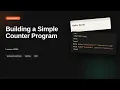 Building a Simple Counter Program JavaScript Tutorial for Beginners