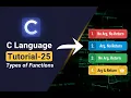 C Language Tutorial-25 Type of Functions in C
