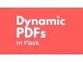 Generating Dynamic PDFs With Flask
