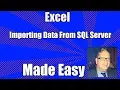 How to Import Data from SQL Server into Excel - ODBC Connection Tutorial
