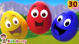 Surprise Eggs Kids Songs 🥚 | Color Song for Kids 🌈  + More Nursery Rhymes & Baby Songs - Kidsberry