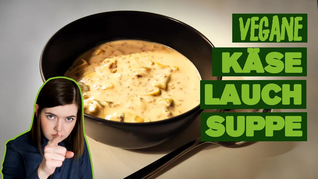 Schnelle Lauch-Käse-Suppe. 