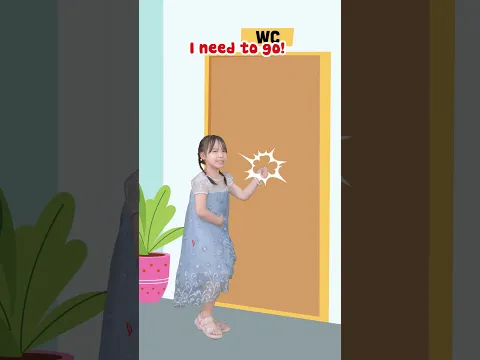 Bé học tiếng Anh qua bài hát: Mimi sắp không chịu nổi nữa rồi?! | Toilet Time Song #shorts #kidsongs