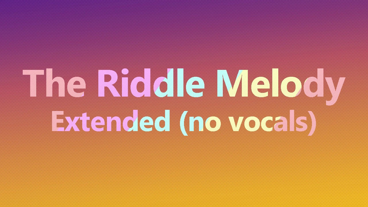 Gigi D'Agostino - The Riddle Melody Extended (no vocals)