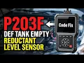 What Is P203F Obd2 Error Code - Reductant Level Too Low Urea Solution