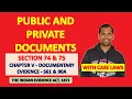 Section 74 75 of Evidence Act Public and Private Documents Law of Evidence Evidence Act 1872