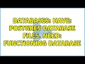 Databases Have Postgres database files Need Functioning database 2 Solutions