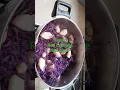red cabbage and apple