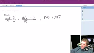 Simplify 8 sqrt 6 sqrt 2