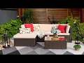 Devoko 5 Pieces Patio Furniture Sets All Weather Outdoor Sectional Sofa Review So comfy and great