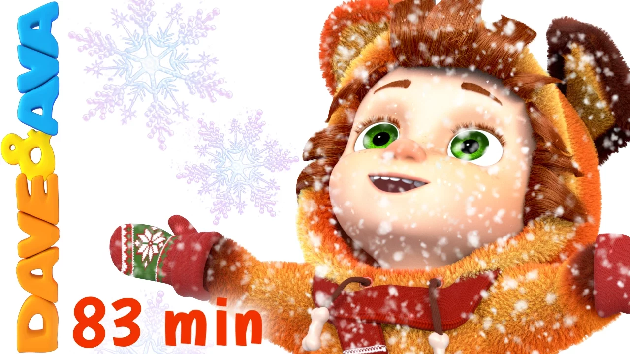 Ten Little Snowflakes | Christmas Songs for Kids | Nursery Rhymes from Dave and Ava