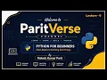 Python for Beginners Lecture 0 Setup First Program ParitVerse