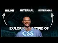 Master Css types in HTML Inline Internal and External Explained css course hover css