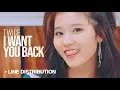 Download Lagu TWICE「I want you back」Line Distribution