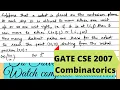 GATE CSE 2007 solution Combinatorics