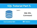 What Is DDL Command With Practical Example in Hindi What Is SQL Commands Part - 5 In Hindi