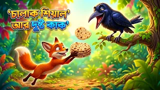 চালাক শিয়াল আর দুষ্টু কাক | Fox cartoon | Bangla cartoon | শিক্ষণীয় মজার গল্প | Rupkothar Golpo
