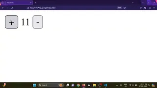 Button with Increment and Decrement Number HTML CSS and JavaScript I project for beginners