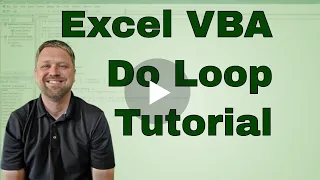 VBA Excel Do While Loop Tutorial
