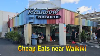 4K Cheap Eats at Rainbow Drive-In 24 in Honolulu Oahu Hawaii