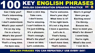 100 Key English Phrases For Daily Use | English Phrases | English Conversation Speaking Practice