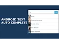 ANDROID TEXT AUTO COMPLETE SUGGESTION