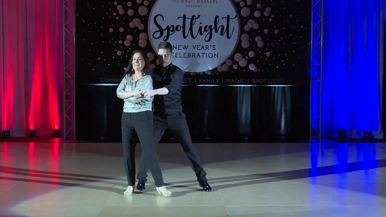 Spotlight New Years 2018 2019 Novice Pro Am Routine Gina Perry with Jonathan Welly