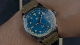Unboxing Wrist Shots Christopher Ward C65 Dune GMT Dual Time Zone Watch