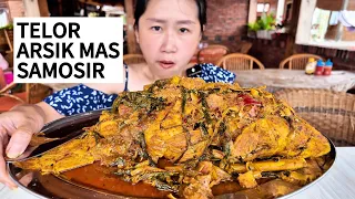 mukbang ikan mas arsik jumbo batak di samosir tuktuk danau toba jejezhuang 