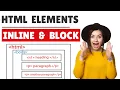inline Vs Block Vs inline-Block Elements in HTML CSS What is The Difference
