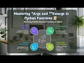 Mastering Args and Kwargs in Python Functions Python Tutorial