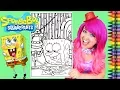 Coloring SpongeBob Squarepants Drawing GIANT Coloring Book Page Crayola Crayons KiMMi THE CLOWN