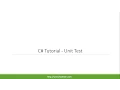 C Tutorial - Unit Test