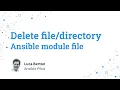Delete file or directory - Ansible module file