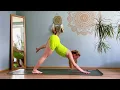 5-Minute Home Yoga Flow 🌿 Gentle Stretch in Green Light | Relax & Reset