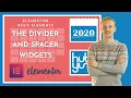 How to use the Divider and Spacer widgets in Elementor 2020