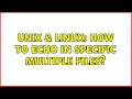 Unix Linux How to echo in specific multiple files 2 Solutions