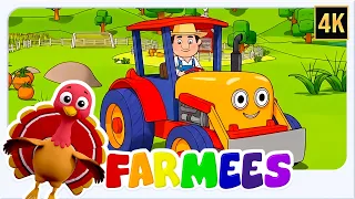 Tractor Wheels Go Round and Round Kids Cartoon Song