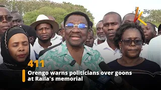 Orengo warns politicians over goons at Raila's memorial