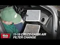 How To Remove and Replace the Cabin Air Filter on a 2011-2015 Chevy Cruze