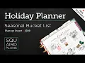 FREE PRINTABLE Plan with Me Seasonal Bucket List Squaird Plans Holiday Planner 2020