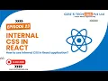 How to use Internal CSS in React JS React JS in Hindi