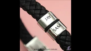 The Stunning Personalised Leather Bracelet from Belle Fever
