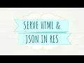 Express JS - How To Send HTML JSON Data as a Response using Express JS