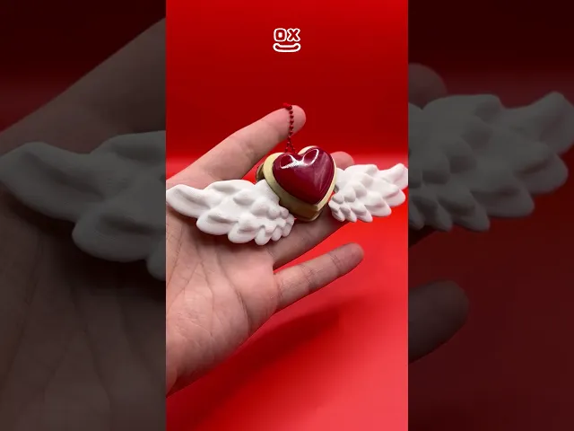 Articulated Winged Heart Clicker - Mechanical Fidget Toy video thumbnail