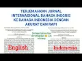 Cara Menerjemahkan Jurnal Internasional Berbahasa Inggris ke Bahasa Indonesia dengan Rapi dan Benar