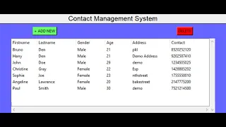 CONTACT MANAGEMENT SYSTEM IN PYTHON WITH SOURCE CODE