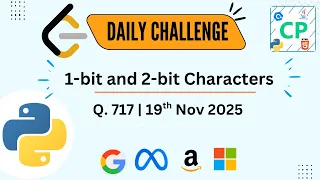 LeetCode Daily Challenge 1-Bit 2-Bit Characters Python Solution Coders Point