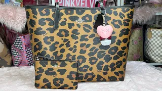 Coach leopard print city tote review