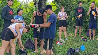 Nos dimos un descanso en la pesca -TOMANDO UN REFRIGERIO.